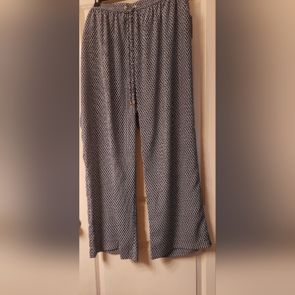 Michael Kors Prussian Blue Patterned Pants